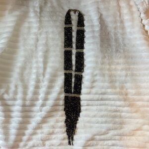 Chic Black and Gold Beaded Necklace